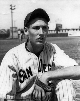 Ted Williams in Padres uniform